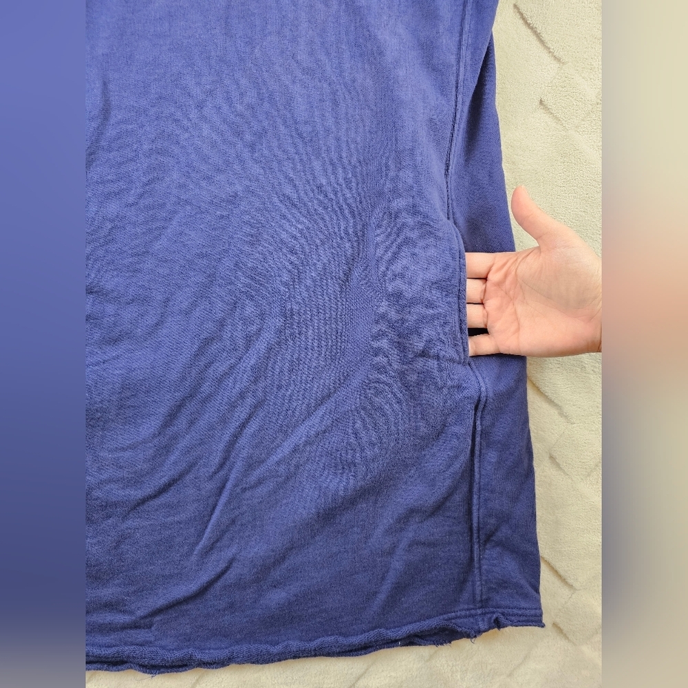 Pact Hoodie Sweatshirt Dress Womens Small blue organic cotton - Picture 2 of 11